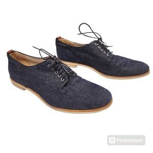 AGL Womens Denim Lace-Up Oxford Derby Shoes Italy 40 US 9-9.5